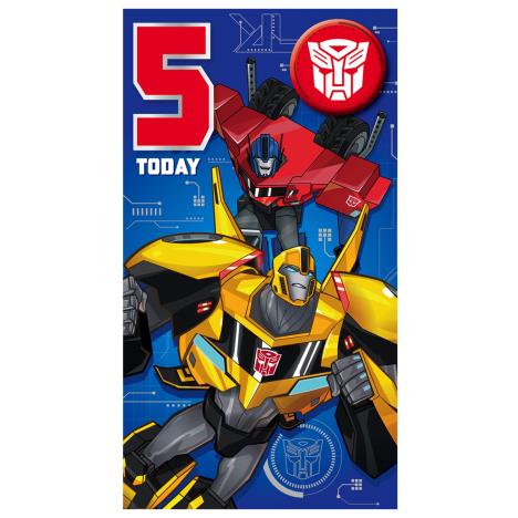 5 Today Transformers Birthday Card with Badge £2.69
